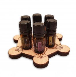 Cubo di Metatron Inciso in Legno Okumè - 5