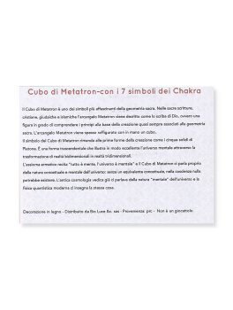 Cubo Metatron in Legno - 7 Simboli dei Chakra - 3