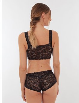 Culotte Pizzo in Fibra Vegetale - Nero - 4