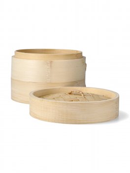 Cuocivapore Bamboo 3 Comparti con Coperchio - 3