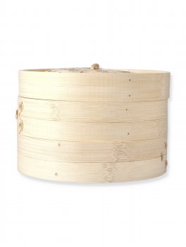 Cuocivapore Bambù 2 Piani con Coperchio - 3