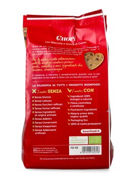 Cuori con Nocciole e Gocce di Cacao - Biscotti Bio - 3