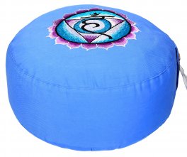 Cuscino 5° Chakra Vishuddha Azzurro Con Ricamo