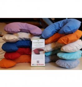 Cuscino Cervicale Arcuato Imbottito con Pula di Farro - Panna - 3