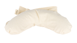 Cuscino Cervicale Arcuato Imbottito con Pula di Farro - Panna - 1