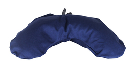 Cuscino Cervicale Mezzaluna Imbottito con Pula di Miglio - Blu - 1
