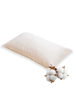 Cuscino In Cotone Biologico Cucito 45x75x10/12 cm - 1