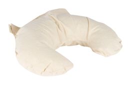 Cuscino Mezzaluna Cervicale Imbottito con Pula di Farro - Panna - 1