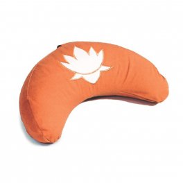 Cuscino Mezzaluna Pula con Fiore di Loto Ricamato - 1