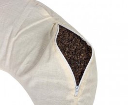 Cuscino Mezzaluna Pula con Fiore di Loto Ricamato - 2