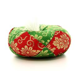 Piccolo Cuscino per Campana Tibetana (Rosso e Verde) - 2