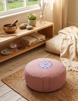 Cuscino Tondo V.E.R.B. Medi Pouf - Rosa Antico - 4