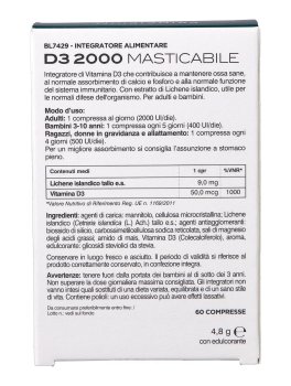 D3 2000 - Vitamina D3 e Lichene Islandico - Principium® - 2