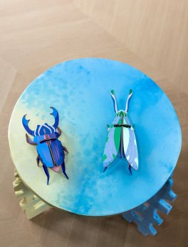 Decorazione da Parete 3D - Azure Stag Beetle - 3