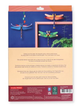 Decorazione da Parete 3D - Pink Dragonfly - 2