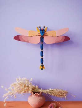 Decorazione da Parete 3D - Pink Dragonfly - 4