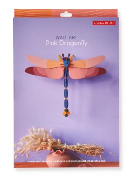 Decorazione da Parete 3D - Pink Dragonfly - 1