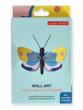 Decorazione da Parete 3D - Yellow Monarch Butterfly - 1