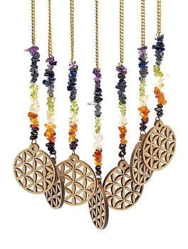 Decorazione Feng Shui in legno Intarsiato "7 Chakra" - 4