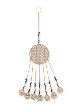 Decorazione Feng Shui in legno Intarsiato "7 Chakra" - 1