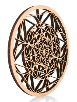 Decorazione Traforata in Legno - Sigillo Amore Giordano Bruno - 1