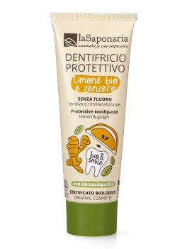 Dentifricio Protettivo Senza Fluoro Limone Bio e Zenzero - 1