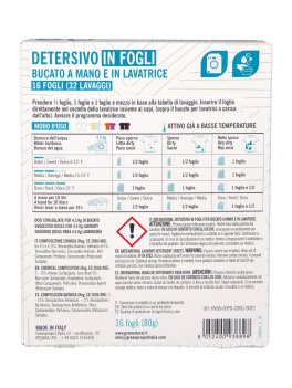 Detersivo in Fogli Bucato a Mano e Lavatrice con Essenza Profumata - 3