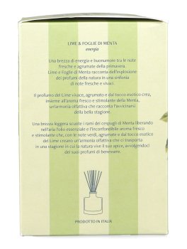 Diffusore di Essenze con Bastoncini - Lime e Foglie di Menta - 500 ml - 8