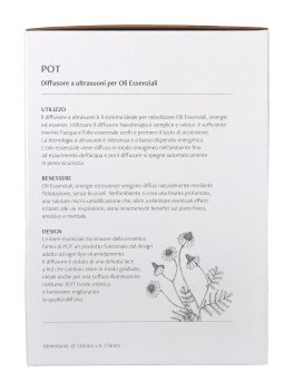 Diffusore in Ceramica a Ultrasuoni per Oli Essenziali con Luce Colorata - POT - 5