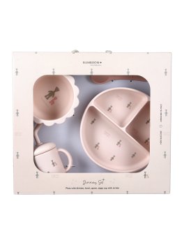 Dinner Set in Silicone - Fawn Pink - 4