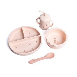 Dinner Set in Silicone - Fawn Pink - 2