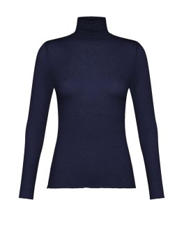 Dolcevita in Tencel™ e Cashmere a Manica Lunga - Blu - 1