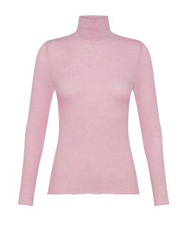 Dolcevita in Tencel™ e Cashmere a Manica Lunga - Cipria - 1