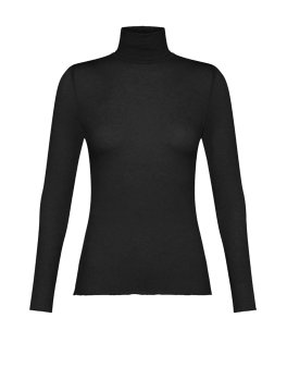 Dolcevita in Tencel™ e Cashmere a Manica Lunga - Nero - 1
