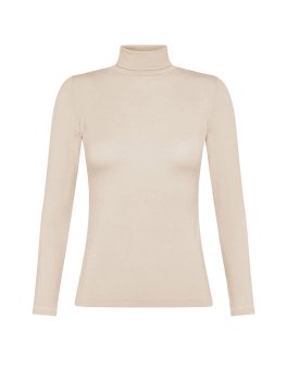 Dolcevita in Tencel™ Fibra di Faggio a Manica Lunga - Conchiglia - 1