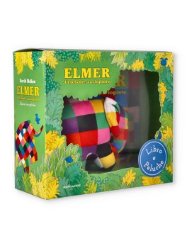 Elmer l'Elefante Variopinto con Peluche — Libro/Gioco - 1