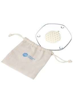 Energy Plate - Piatto Energetico con Fiore della Vita Oro - 1