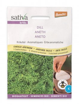 Semi di Erbe Aromatiche Aneto Bio - 5 Dischetti Preseminati - 1