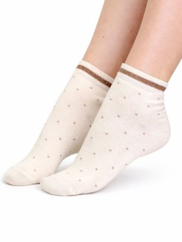 Fantasmino Donna in Cotone Bio "Fantasia a Pois con Lurex" - Greggio - 1