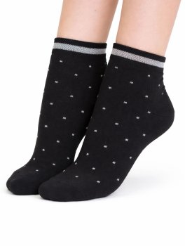 Fantasmino Donna in Cotone Bio "Fantasia a Pois con Lurex" - Nero - 1