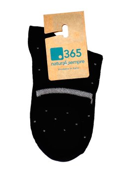 Fantasmino Donna in Cotone Bio "Fantasia a Pois con Lurex" - Nero - 2