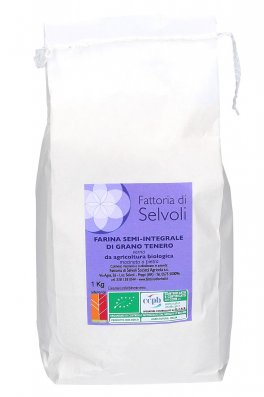 Farina Semi-integrale di Grano Tenero Verna Bio - 1