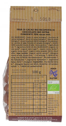 Fava di Cacao Ricoperta di Cioccolato Fondente - 2