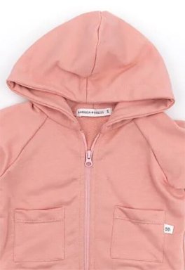 Felpa Bimba con Cappuccio - Rosa Scuro - 2