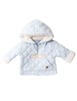 Felpa Imbottita Bimbo con Logo - Water Blue - 1