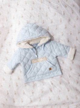 Felpa Imbottita Bimbo con Logo - Water Blue - 5