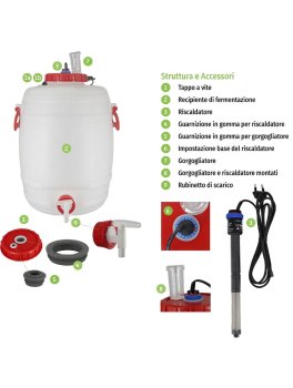 Fermentatore Emiko da 10 litri per la Produzione di EM attivato - 5