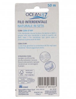 Filo Interdentale in Seta con Cera d'Api - 50 m - 2