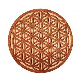 Fiore della Vita - Energizzante Inciso in Legno Okumè - 3