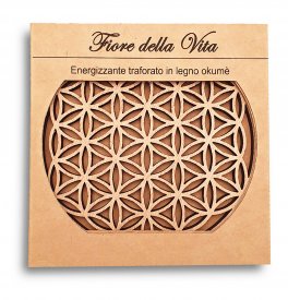 Fiore della Vita - Energizzante Traforato in Legno Okumè - 2